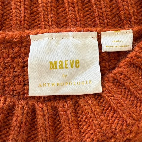 Maeve Wide Neck Oversized Cable Knit Sweater XS - Picture 5 of 13